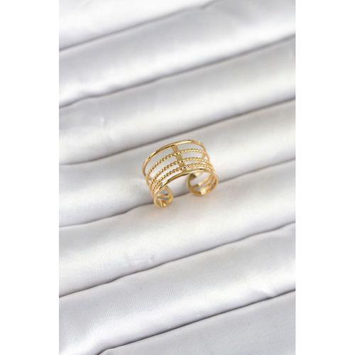 316L Çelik Gold Renk Vintage Model Kadın Yüzük