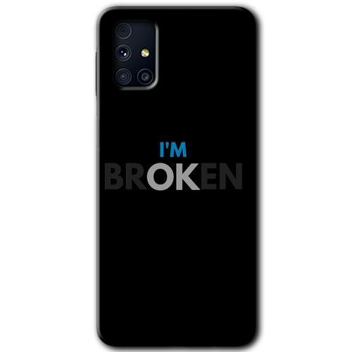 Samsung Galaxy M31s Kılıf HD Desen Baskılı Arka Kapak + Temperli Cam - Im Broken