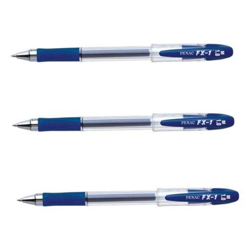 PENAC İMZA KALEMİ FX-1 M 1.0mm MAVİ  ( Üç Adet )