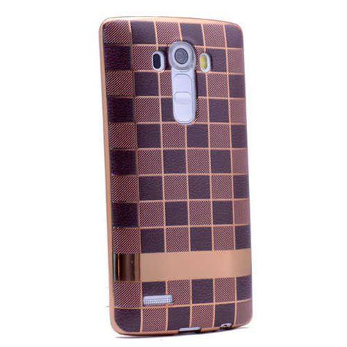 LG G4 Kılıf Zore Deri Lazer Kaplama Silikon