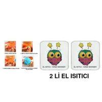 2 Adet Atkılı Baykuş Cep Sobası,El Isıtıcı,Sıcak Su Torbası Pvc  10X9,5Cm