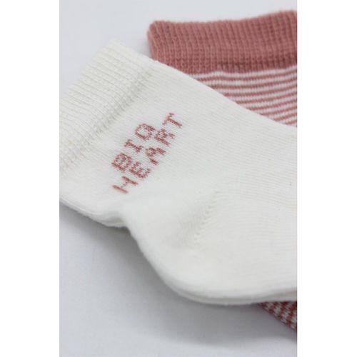 Bistyle Big Heart Penye Soket Çorap 2'Li BS10117 Pudra
