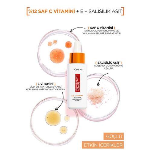 L'Oreal Paris Revitalift Clinical %12 Saf C Vitamini Aydınlatıcı, Ton Eşitleyici, Gözenek Karşıtı Serum 30 ml