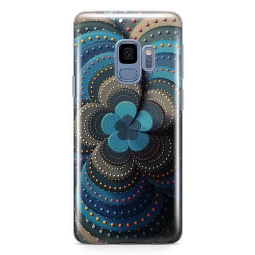 Samsung Galaxy S9 Kılıf İnci Taşlı Çiçek Arka Kapak Koruma Desenli Full Koruyucu