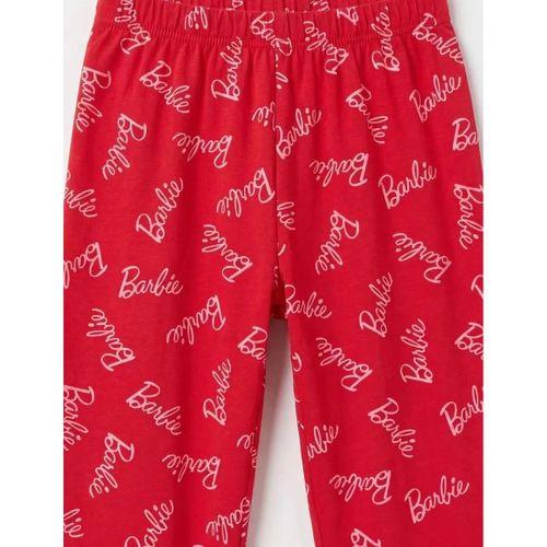 6/14 Yaş Yazı Baskılı Pamuk Penye Çocuk Pijama Takımı