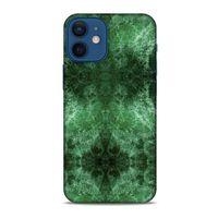 Mermer Desenli (12) Tema Koruyucu Silikon Yeşil Apple iPhone 12 Mini Kılıf