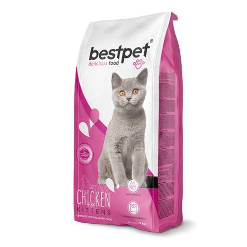 Bestpet Yavru Kediler İçin, Tavuk Etli Ve Pirinçli Kuru Mama 15 kg