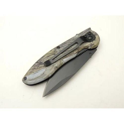 Çakı Yaprak Desenli 19,5 Cm Yarı Otomatik , Kemerlikli