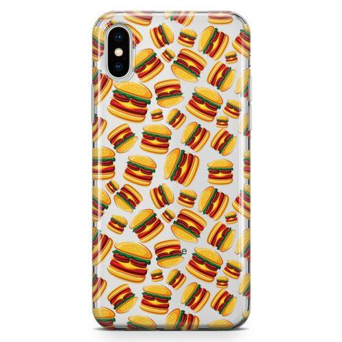 Apple iPhone XS Max Kılıf Hamburger Arka Kapak Koruma Desenli Full Koruyucu
