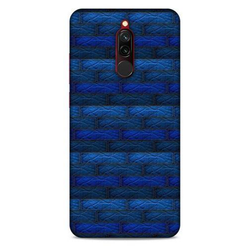 Xiaomi Redmi 8 Kılıf Patchwork (43) Thin Fit Kılıf Mavi Tonları