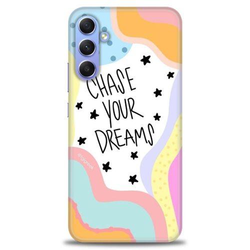 Samsung Galaxy A24 Kılıf HD Baskılı Kılıf - Chase Your Dreams + Tam Ekran Koruyucu