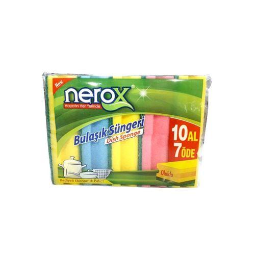 Nerox Bulaşık Süngeri Oluklu 10'Lu Royaleks-NRX-F550