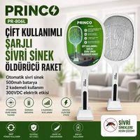 Princo Pr-806l Çift Kullanımlı Şarjlı Sivri Sinek Öldürücü Raket