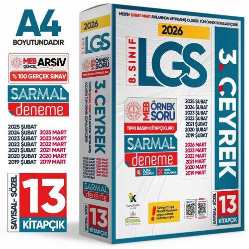 2026 8 Sınıf LGS 3  ÇEYREK Şubat-Mart Ayı MEB Örnek Soru Tıpkı Basım Sarmal Deneme Paketi Çözümlü