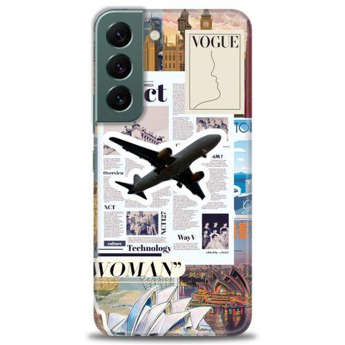 Samsung Galaxy S22 Kılıf HD Baskılı Kılıf - Net Woman + Tam Ekran Koruyucu