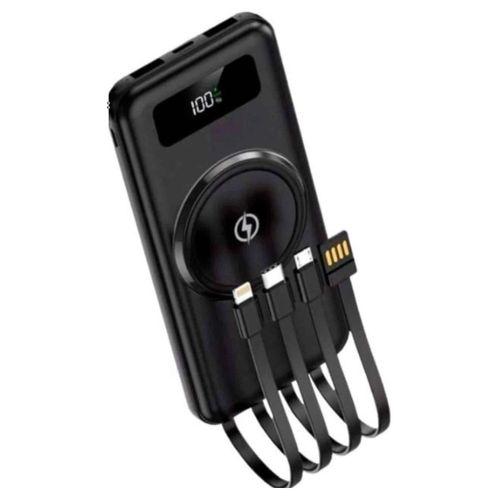 Kablosuz Çoklu Şarj Girişli 10.000 Mah Kablolu Powerbank Taşınabilir