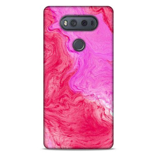 LG K61 Uyumlu Kılıf Pembe Delisi (11) Tam Koruma Mermer