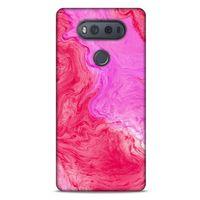 LG K61 Uyumlu Kılıf Pembe Delisi (11) Tam Koruma Mermer