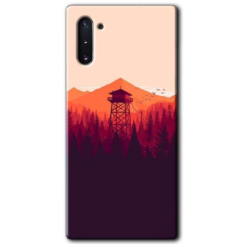 MRCİLETİSİM MRCİLETİSİM Samsung Galaxy Note 10 Kılıf HD Desen Baskılı Arka Kapak + Temperli Cam - Gözlem Kulesi