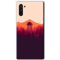 MRCİLETİSİM MRCİLETİSİM Samsung Galaxy Note 10 Kılıf HD Desen Baskılı Arka Kapak + Temperli Cam - Gözlem Kulesi