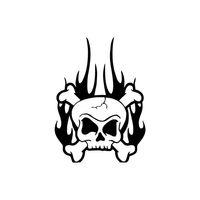 Alevli Kurukafa Oto özel yeni sticker Siyah 20 x 28 cm