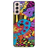 Lopard Samsung Galaxy S21 Plus Uyumlu Kılıf Soyut Sanat (23) Baskılı Ultra Koruma Kılıfı