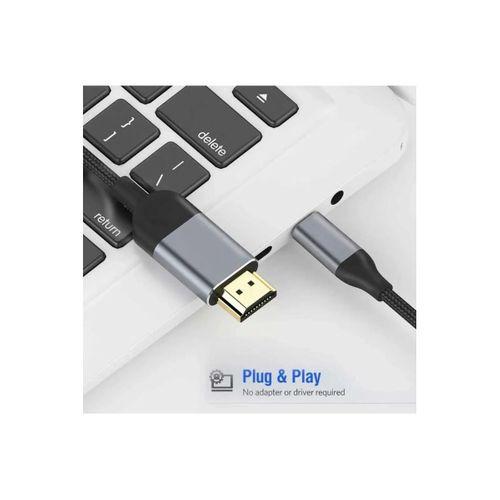 3 Metre 8 Gbps Hız 4k/30 Hz Type C To Hdmı Çevirici Dönüştürücü Tv Telefon Pc Hasır Bağlantı Kablosu