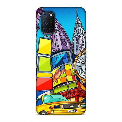 Oppo A52 Kılıf Nyc Taxi Manthattan Arka Kapak Silikon Koruma Full Koruyucu