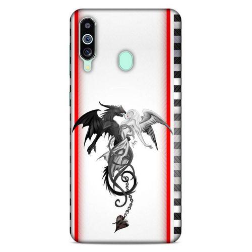 Lopard Samsung Galaxy M40 Uyumlu Kılıf Tattoo's (49) Ultra Silikon Kılıf Dragon Love