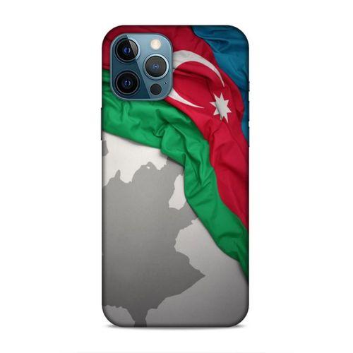 Apple iPhone 12 Pro Max Uyumlu Kılıf Azarbaijan (9) Kılıf Kumaş Bayrak
