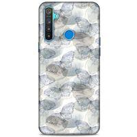 Oppo Realme 5i Kılıf Kelebek Etkisi (29) Arka Koruma Kılıfı Kırmızı Yeşil