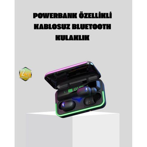 Kablosuz  Kulaklığı Powerbank Şarj Kutulu Rgb 5.1