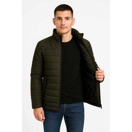 Erkek Bomber Mont Ceket – Su İtici Kumaş, Kapitone Astarlı, Fermuarlı, Kışlık - Haki