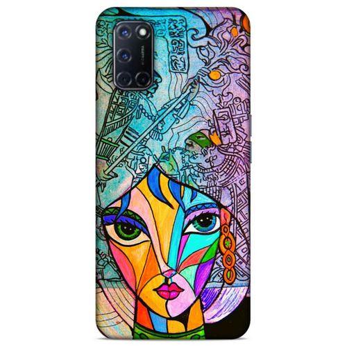Lopard Oppo A92 Uyumlu Kılıf Sürreal Yüzler ♀ (48) Bumper Kılıf Desenli