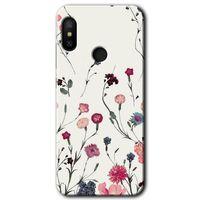 MRCİLETİSİM Xiaomi Redmi Note 6 Pro Kılıf HD Desen Baskılı Arka Kapak+Temperli Cam - Mat Çiçek
