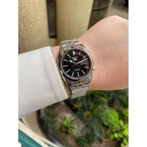 Seiko 5 Japan SNK375J1 36 mm Gri Çelik Otomatik Şeffaf Arka Kapaklı Erkek Kol Saati