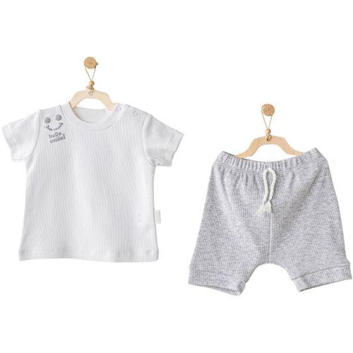 Andywawa Andywawa AC25894 2'Li Basic Bebe Takım Grey Melange