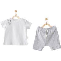 Andywawa Andywawa AC25894 2'Li Basic Bebe Takım Grey Melange