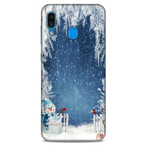 Samsung Galaxy A30 Kılıf Snowix (6) Silikon Kılıf Açık Mavi