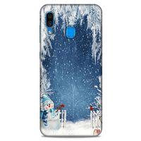 Samsung Galaxy A30 Kılıf Snowix (6) Silikon Kılıf Açık Mavi