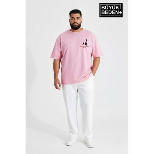 Erkek Büyük Beden Yelken Baskılı 3xl-6xl Bisiklet Yaka Tshırt SPR26BTS510-11