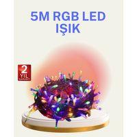 Şeffaf Kablolu 50 Ampullü 5 Metre Led Işık Dekoratif Aydınlatma