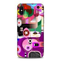 Lopard Apple iPhone XS Uyumlu Kılıf Soyut Sanat (22) Desenli Tam Koruma Kılıfı