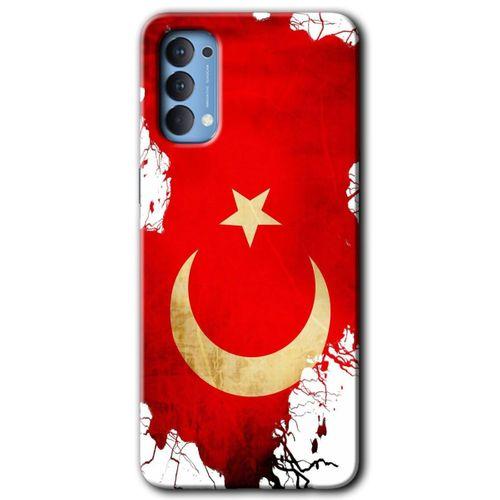 Oppo Reno 4 Kılıf HD Desen Baskılı Arka Kapak - Türkiyem