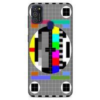 Retro (24) Desen Darbe Emici Kılıf Renkli Samsung Galaxy M21 Kılıf