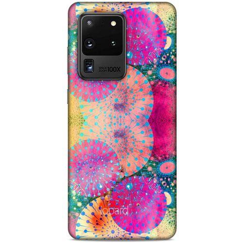 Samsung Galaxy S20 Ultra Kılıf Pastel Renkler (47) Crystal Flex Kılıf Fuşya Sarı