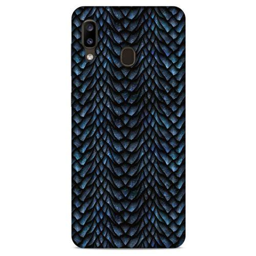 Samsung Galaxy A20 Kılıf Dragons (4) Koruma Kılıfı Ejderha Skin Lacivert