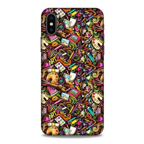 Graffitix (18) Desenli Silikon Kapak Apple Iphone X Kılıf