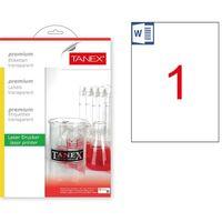 Tanex Şeffaf Etiket 210X297Mm 25Li Tw-2000