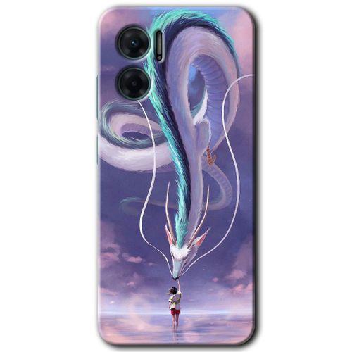 Xiaomi Redmi Note 11E HD Baskılı Kılıf + 9D Tam Ekran Koruyucu - Dragon Snake